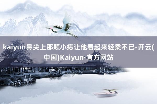 kaiyun鼻尖上那颗小痣让他看起来轻柔不已-开云(中国)Kaiyun·官方网站