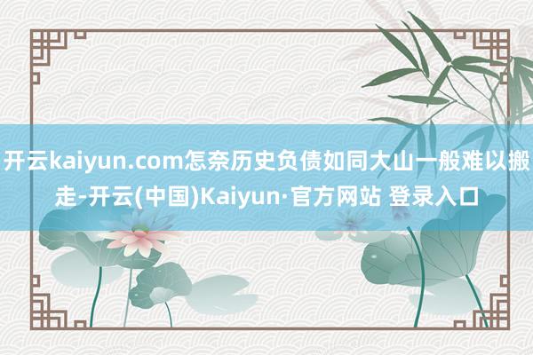 开云kaiyun.com怎奈历史负债如同大山一般难以搬走-开云(中国)Kaiyun·官方网站 登录入口